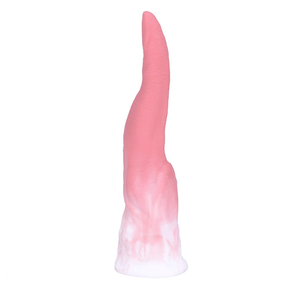 Consolador de silicona con forma de lengua de monstruo, color rosa gradual, de 7,68 pulgadas