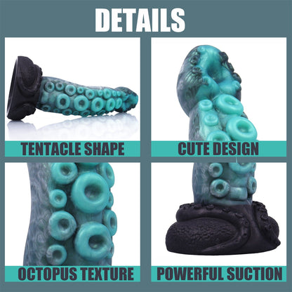 Masturbador extraterrestre masculino y femenino con tentáculos de pulpo de colores