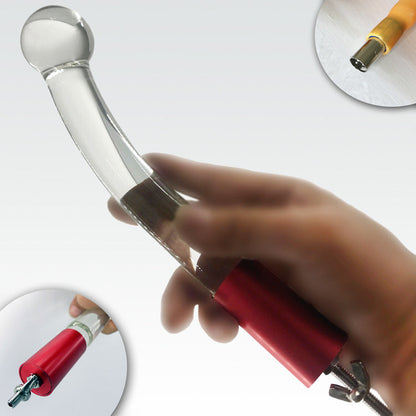 Máquina sexual Black Magic con accesorios para consoladores de varios tamaños