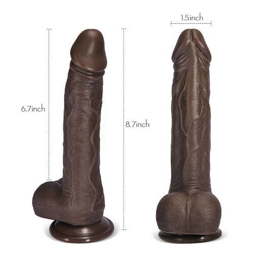 Vibrador telescópico giratorio de 8,7 pulgadas K05 con emulación de café negro 