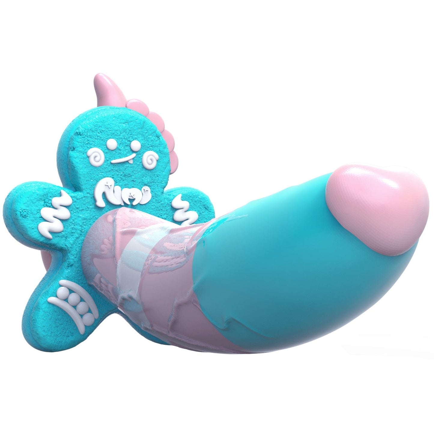 Masturbador manual con ventosa y dildo de hombre de jengibre de AIMITEX