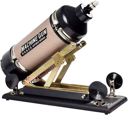 Máquina sexual automática con adaptador de ventosa de 9,5 cm y consolador.