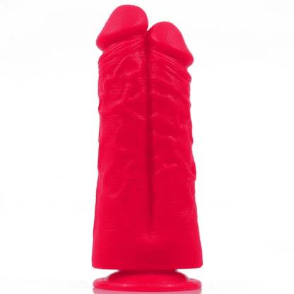 AIMITEX - Consolador doble de silicona colorido, juguete sexual para adultos