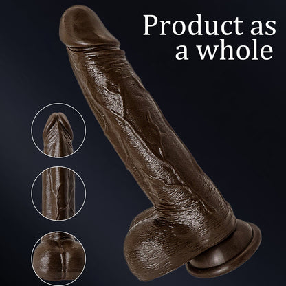 8,6-cola vibranta puŝa svingo dildo dika longa vivsimila kun teleregilo