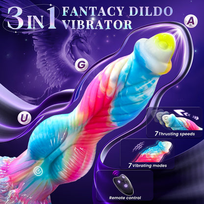 Phoenix 7 Puŝanta Vibranta Granda Suĉa Monstra Dildo 10.23 Coloj 