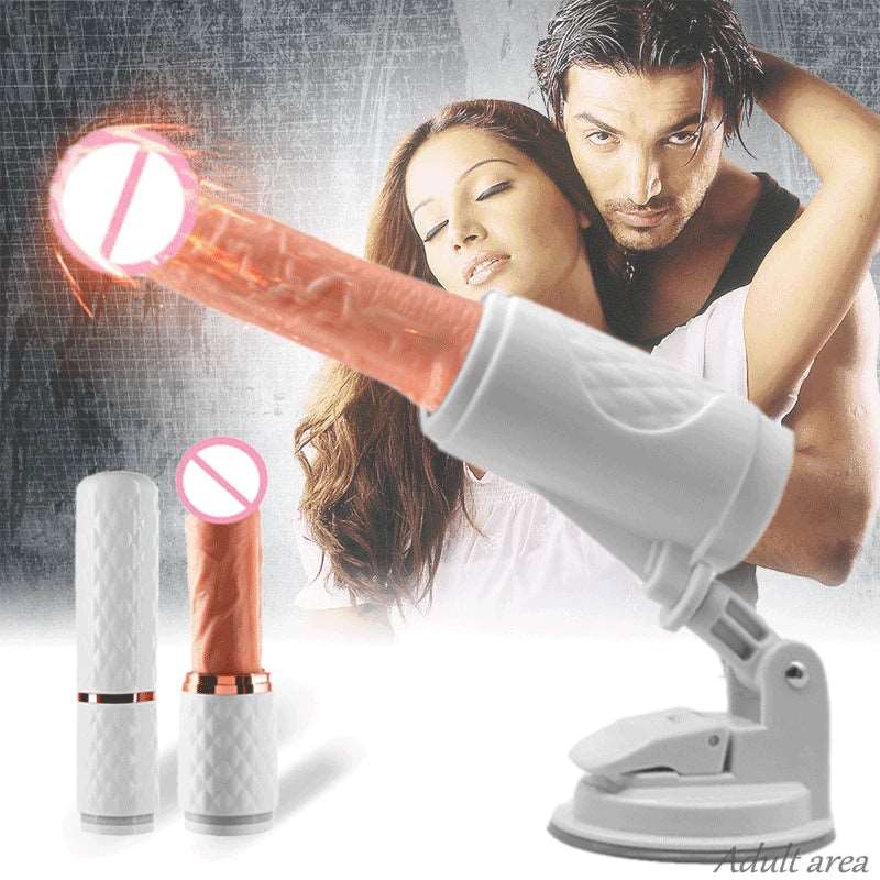 Pistola telescópica automática con varilla vibratoria para masaje y masturbación 