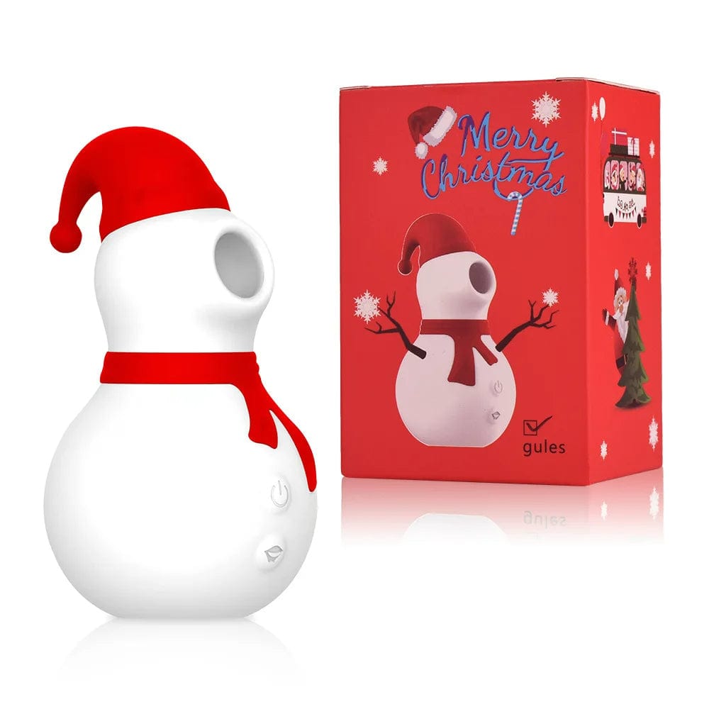 Vibrador potente de succión con muñeco de nieve navideño 
