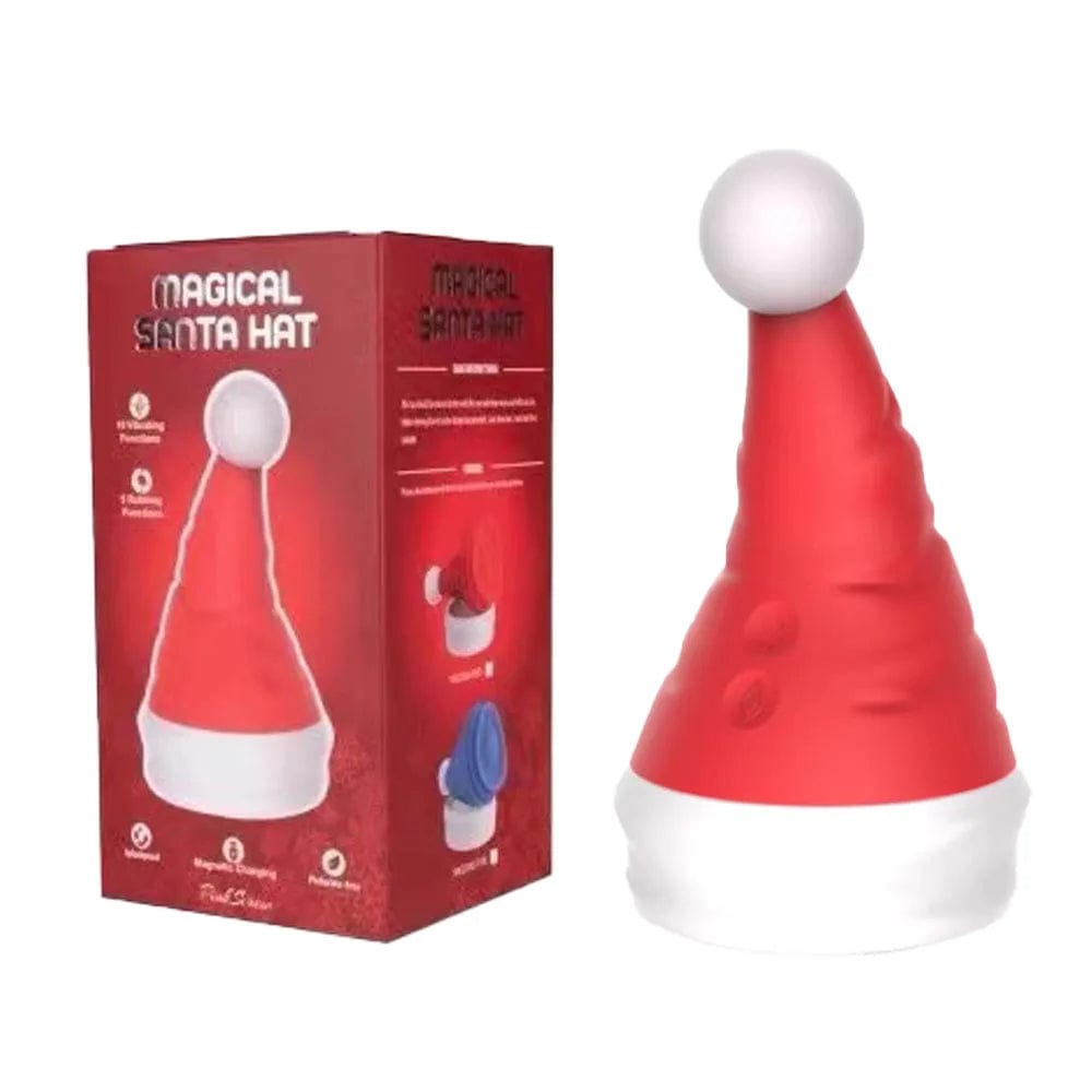 Santa Hat Vibrator 15 Speed Cunnilingus Masturbator Clit G-Spot Stimulator For Christmas