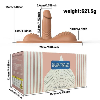 Máquina sexual con consolador vibrador para estimular el clítoris, el punto G y el ano