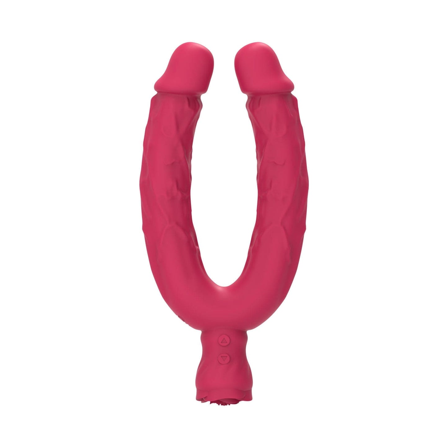Consolador anal vibrador de doble punta con forma de rosa y 10 modos de vibración