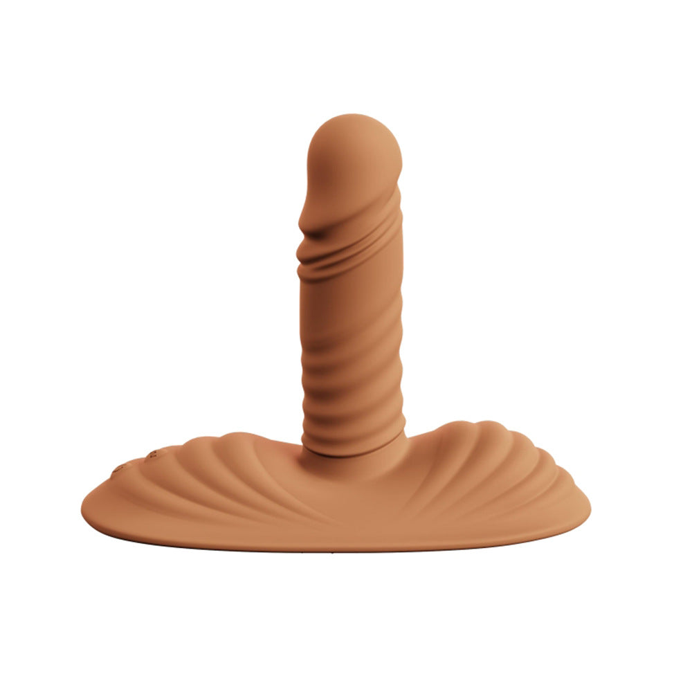Vibrador anal doble con control remoto y función de empuje mejorado para sentarse y montar.
