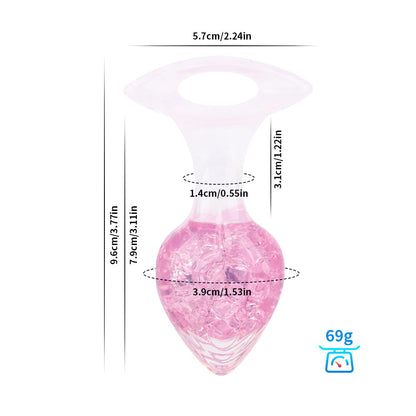 Love-shaped Crystal Wearable Butt Plug for Anal Sex