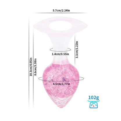Love-shaped Crystal Wearable Butt Plug for Anal Sex
