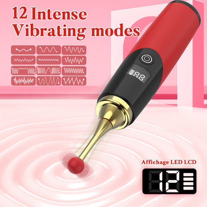 Precize Celita Klitora G-Punkta Vibrilo kun 12 Potencaj Vibradoj