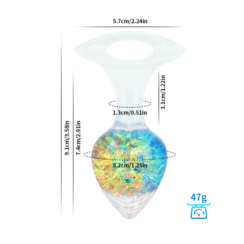 Tapón anal de cristal con forma de corazón para sexo anal