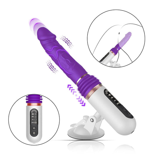 Máquina de consoladores con 5 protuberancias y 8 vibraciones con mango y ventosa