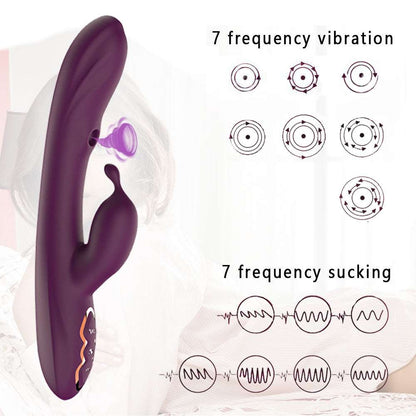 7-Frekvenca G-punkta suĉa vibrilo 