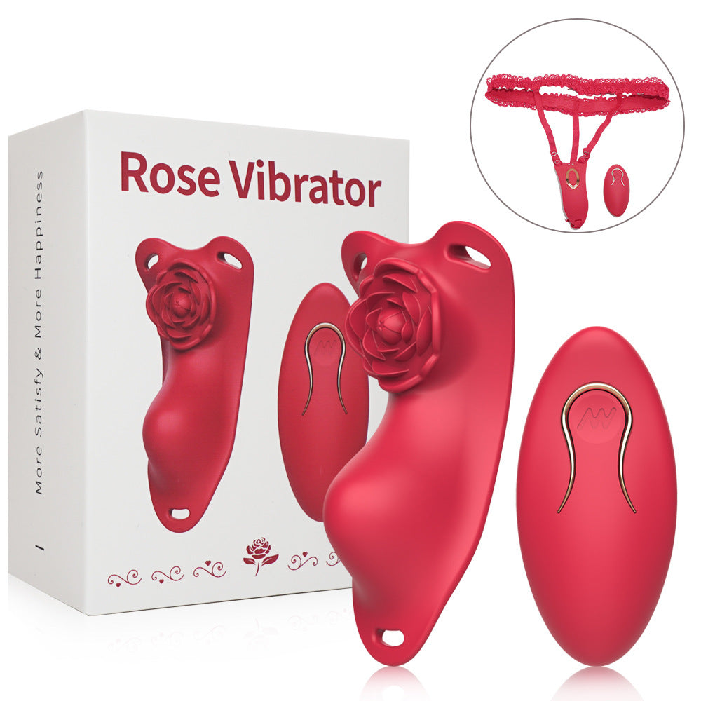 Vibrador masajeador de clítoris Rose Wearalbe con braguita y control remoto