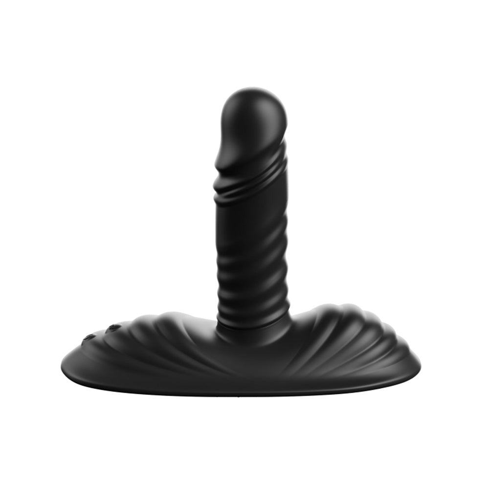 Vibrador anal doble con control remoto y función de empuje mejorado para sentarse y montar.