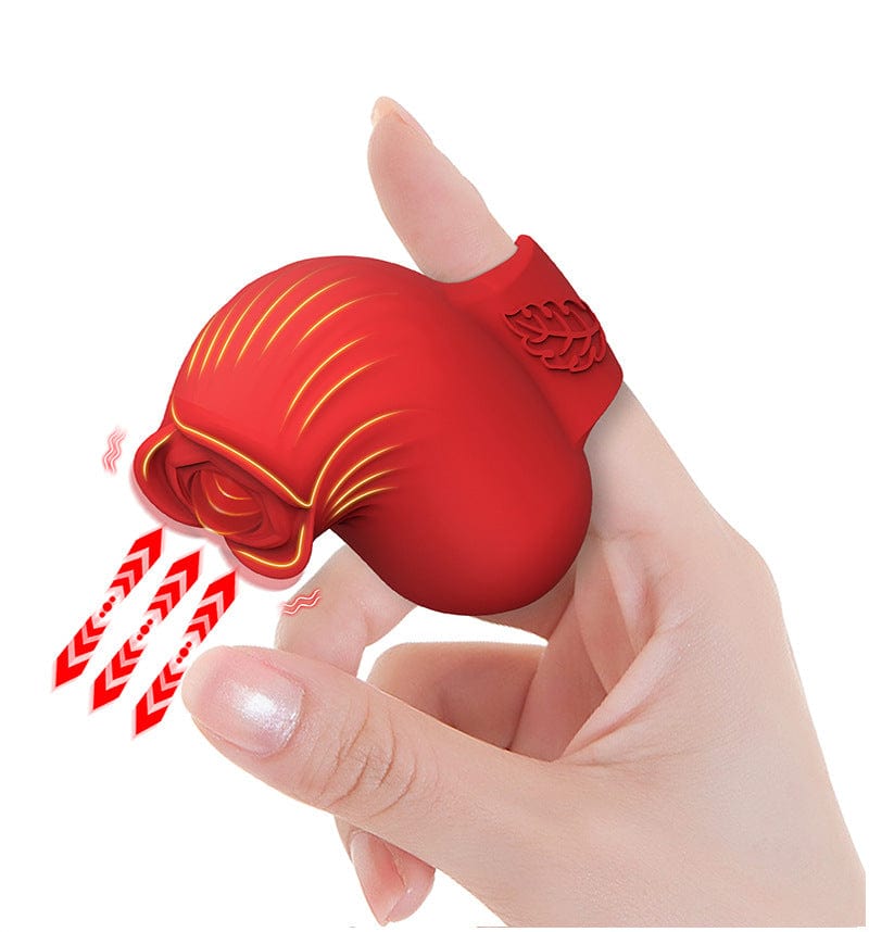 Mini vibrador de dedo Rose Estimulación del clítoris para parejas que coquetean