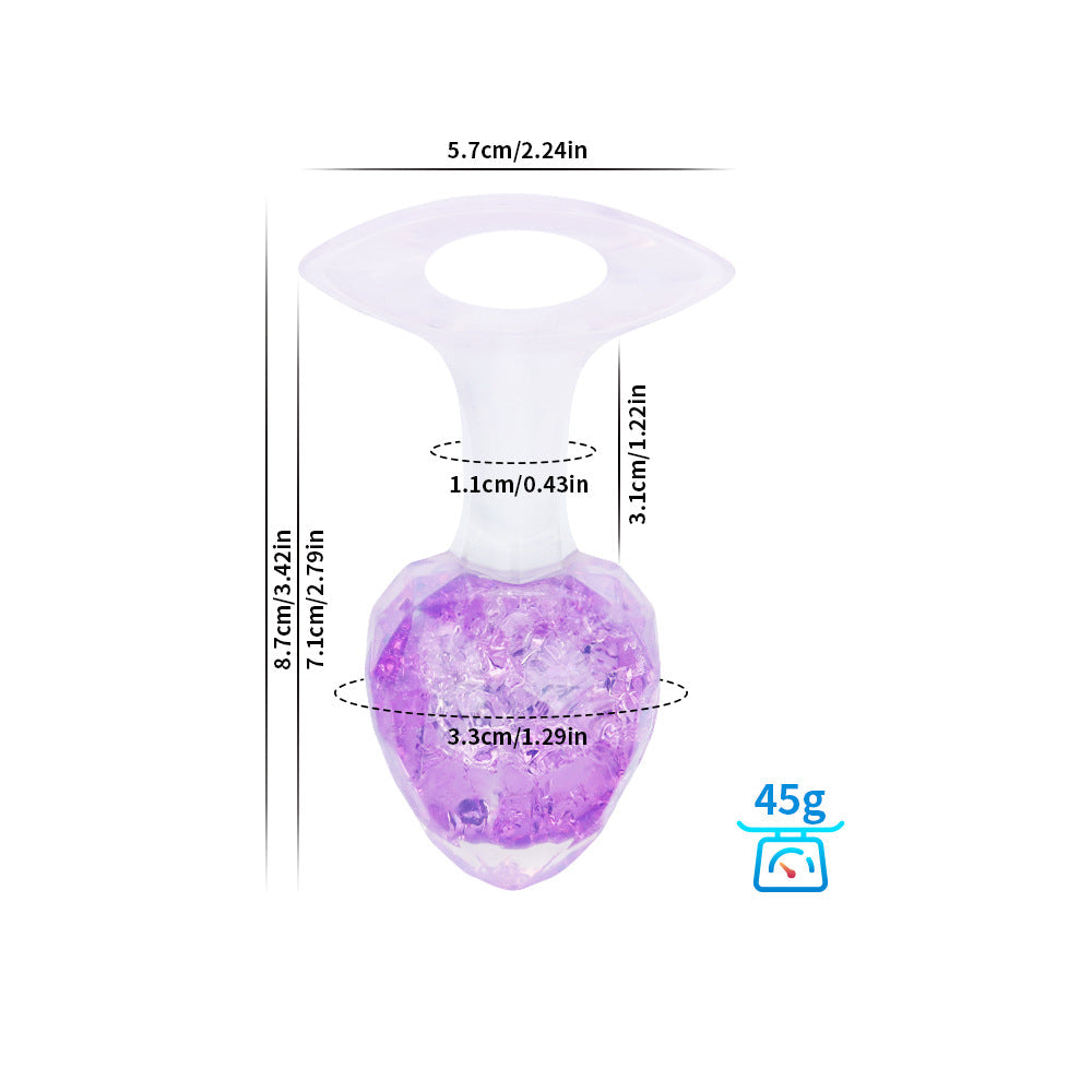 Juguete sexual anal con tapón anal de cristal arcoíris de diamante