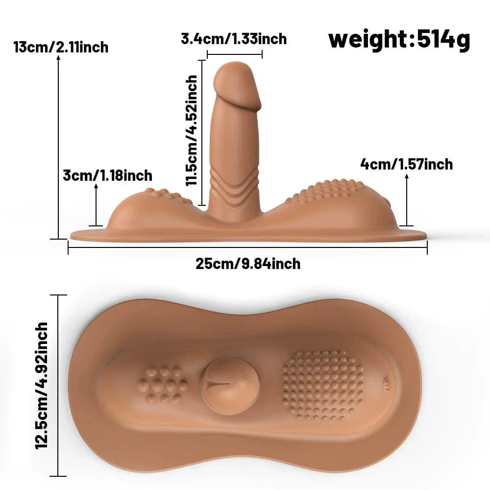 Máquina sexual con consolador vibrador para estimular el clítoris, el punto G y el ano