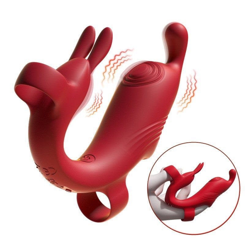 Dispositivo de masturbación con dedo para estimulación del clítoris por vibración