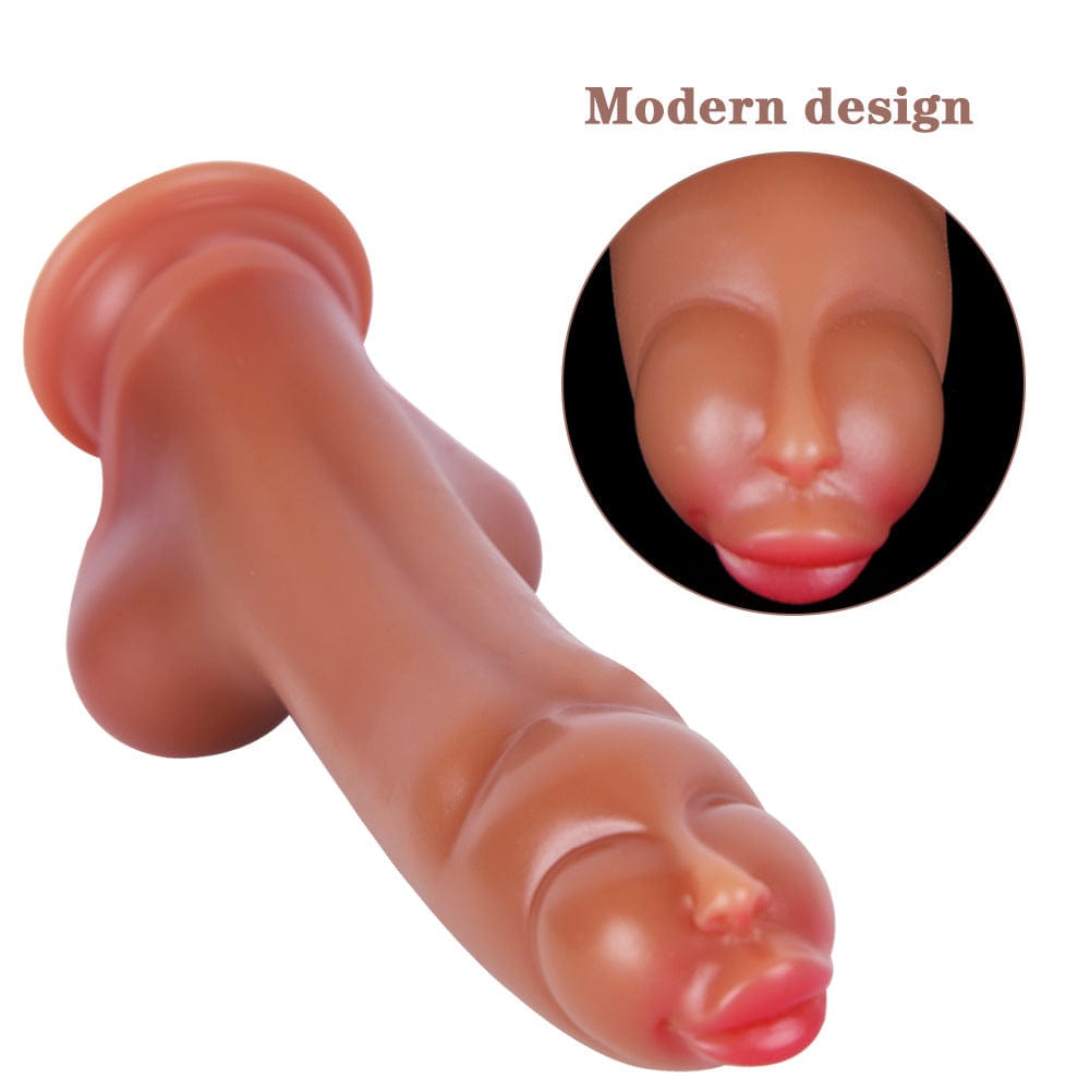 7.68-cola Dildo Mola Mana Dildo Kun Duoblaj Mamoj
