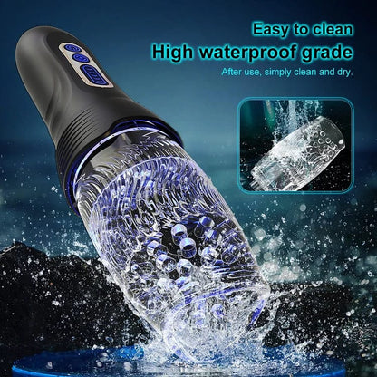 Gawk Gawk 3000 PRO Male Rose Thrusting Rotating And Vibrating Oral Sex Masturbation Cup