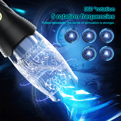 Gawk Gawk 3000 PRO Male Rose Thrusting Rotating And Vibrating Oral Sex Masturbation Cup