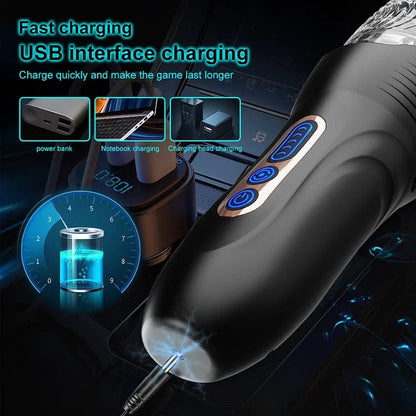 Gawk Gawk 3000 PRO Male Rose Thrusting Rotating And Vibrating Oral Sex Masturbation Cup
