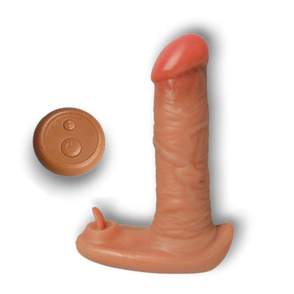 Vibrador consolador de empuje realista, masajeador de clítoris y punto G portátil 