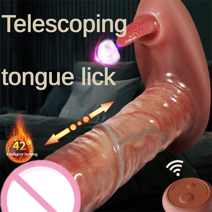 Vibrador consolador de empuje realista, masajeador de clítoris y punto G portátil 