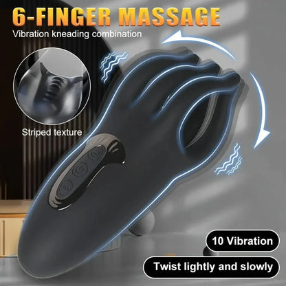 Realisma Fingrokneda Penismasaĝilo Glans Trejnilo