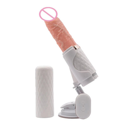 Pistola telescópica automática con varilla vibratoria para masaje y masturbación 