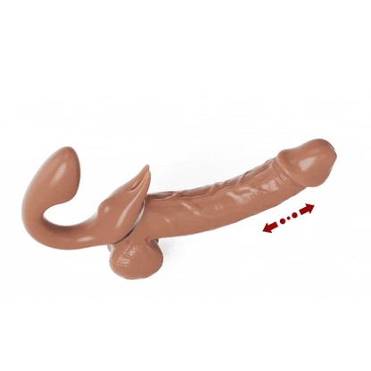 Consolador doble femenino con 10 frecuencias variables, vibrador de clítoris 