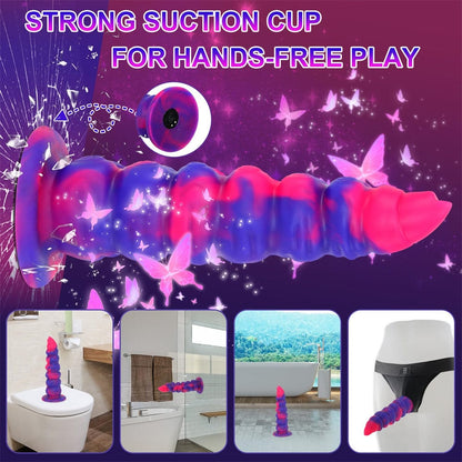 Consolador vibrador Fantasy Monster con bolas anales