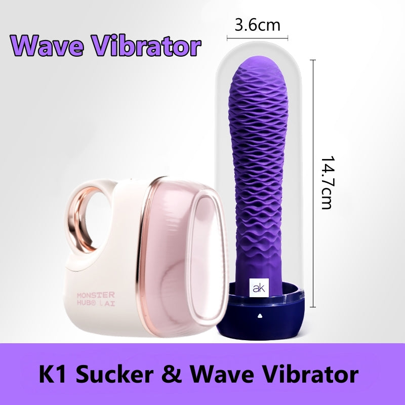 Vibrador de succión sexual Monster K1 con vibrador para el punto G