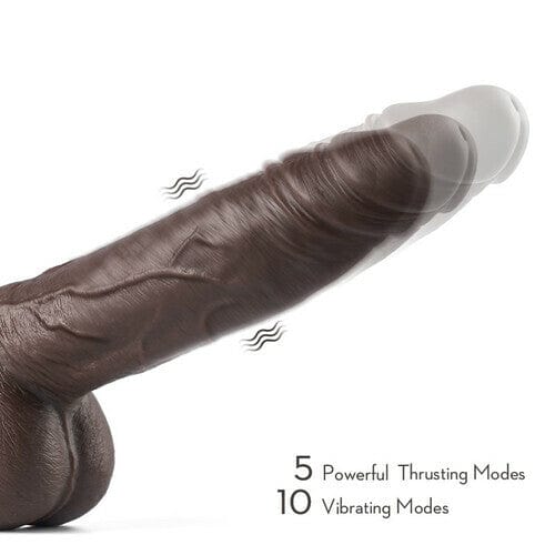 Vibrador telescópico giratorio de 8,7 pulgadas K05 con emulación de café negro 