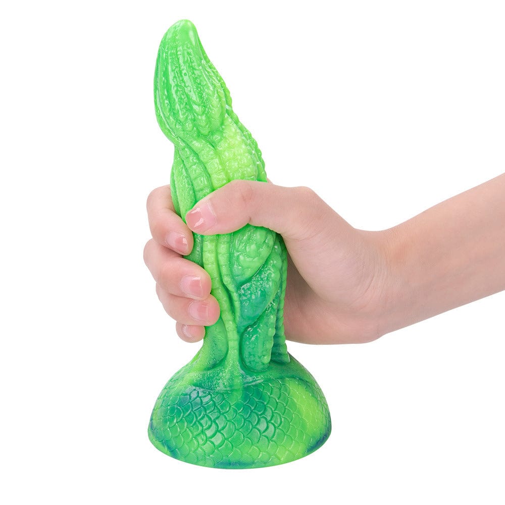 Consolador anal de silicona con forma de vegetal