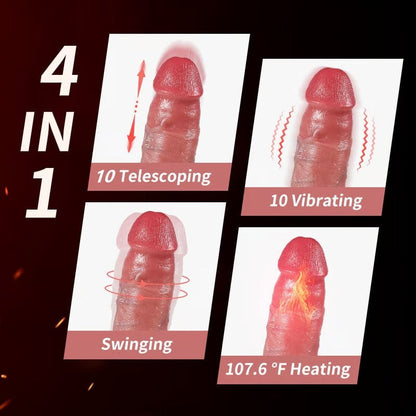 8,6-cola vibranta puŝa svingo dildo dika longa vivsimila kun teleregilo