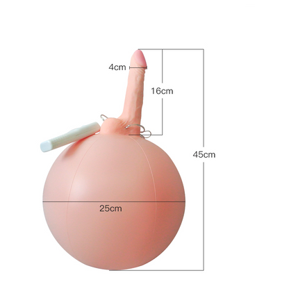 Bouncy Inflatable Sex Ball with Remote Control Vibrating Realistic Dildo