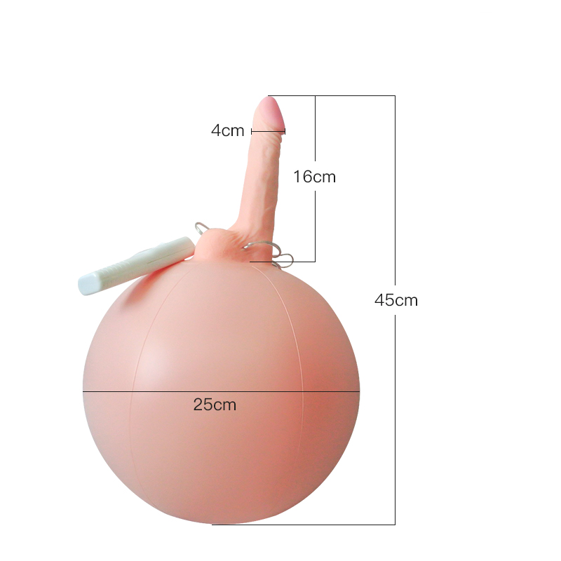 Bola sexual inflable con control remoto y consolador realista vibrador