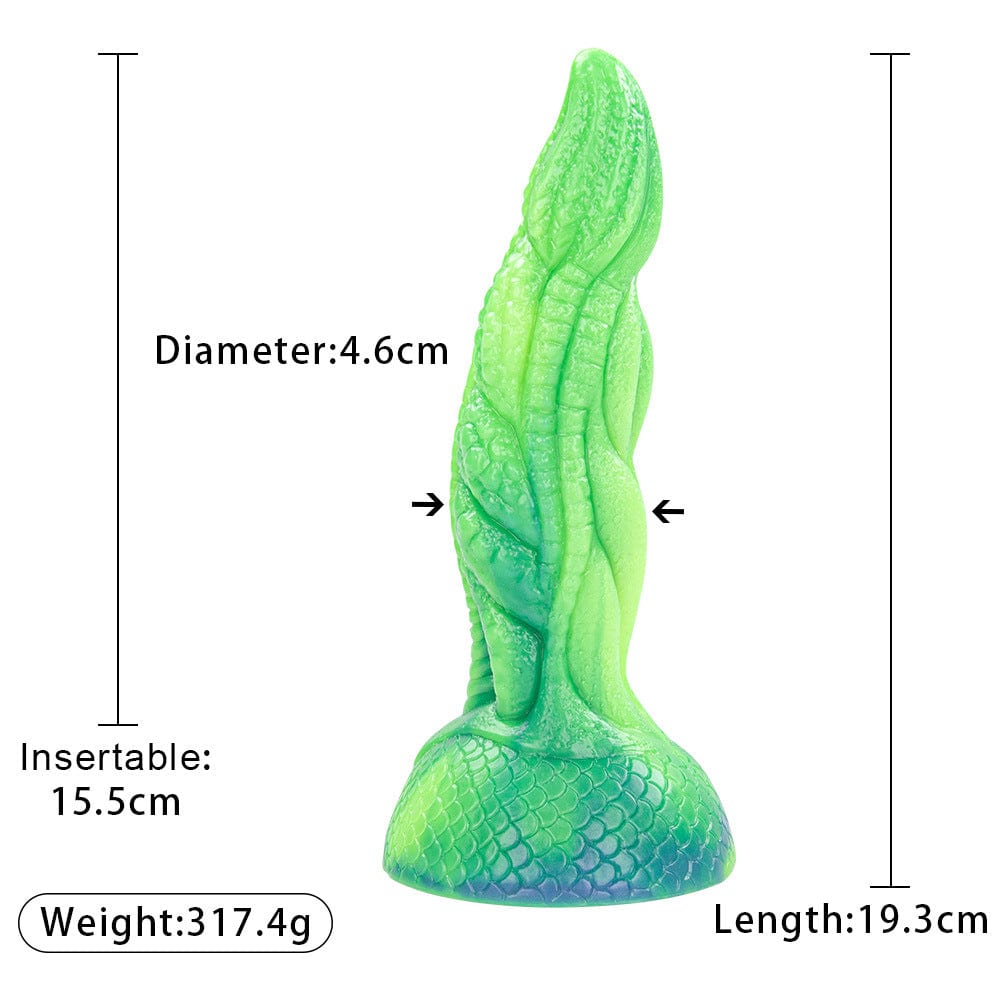 Consolador anal de silicona con forma de vegetal