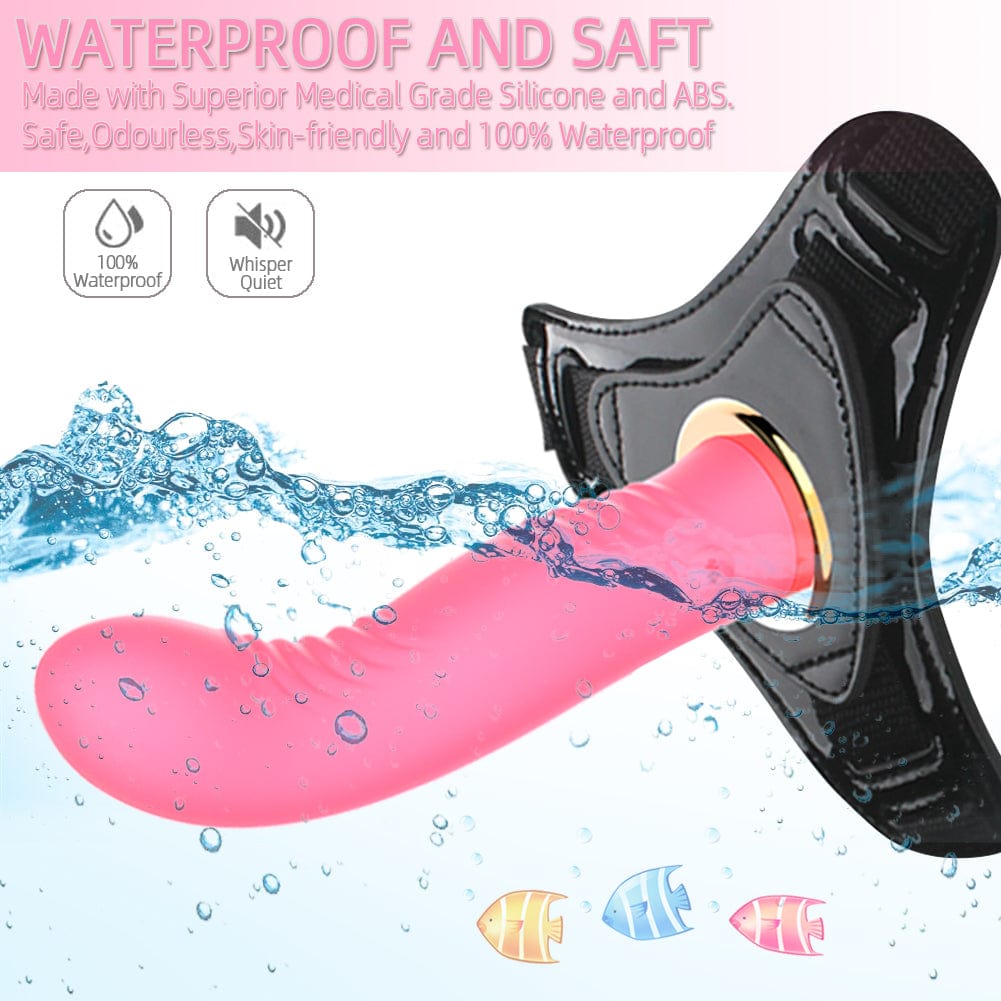 Vibrador con correa y control remoto inalámbrico para parejas