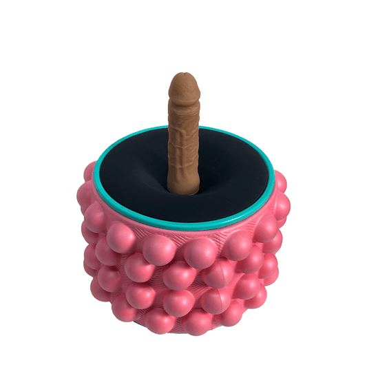 Máquina sexual con forma de pene simulado y rueda de yoga para aliviar la fatiga