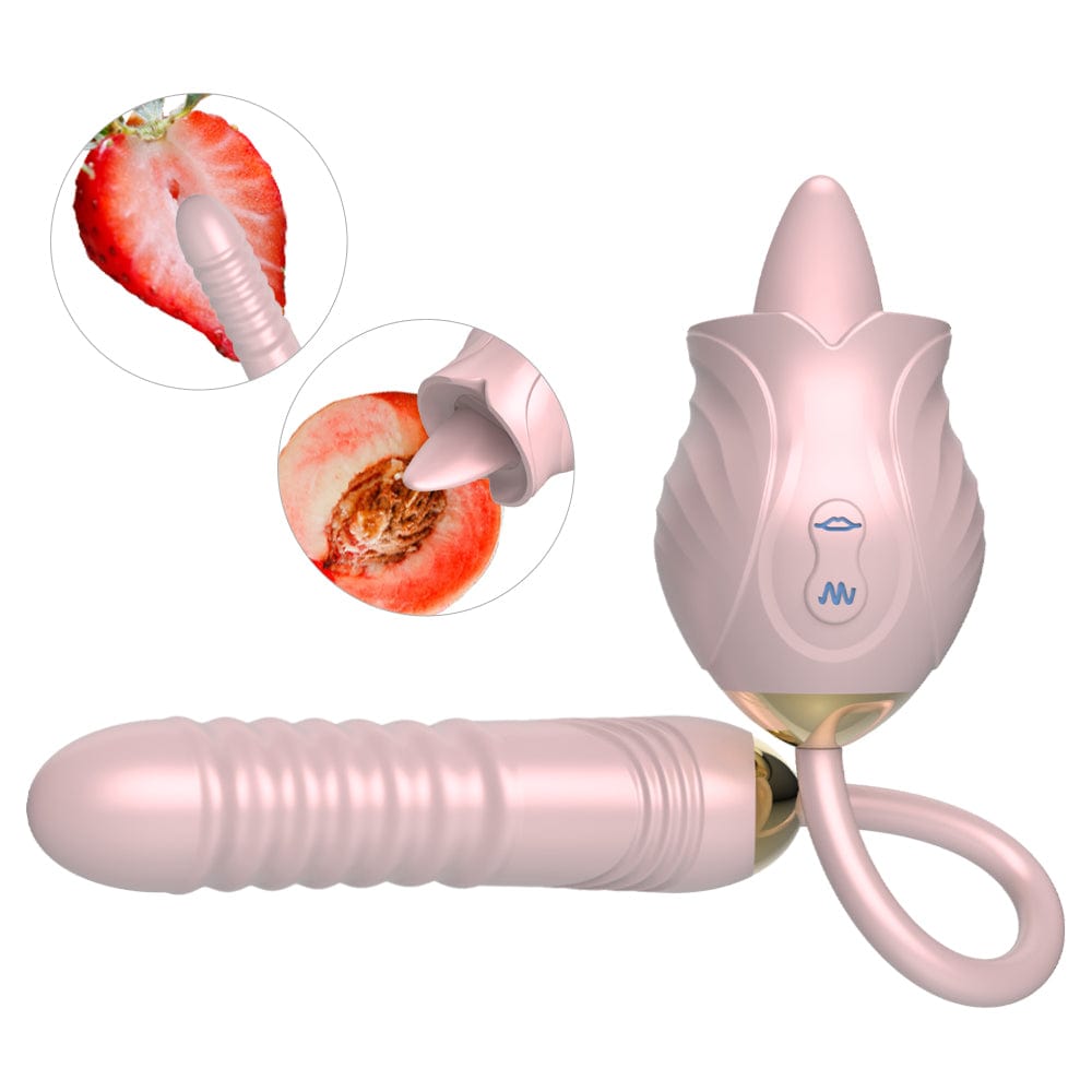 Nuevo juguete Rose, vibrador para lamer el punto G y calentar la lengua 