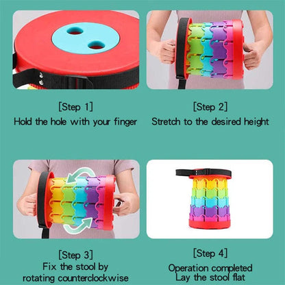 Consolador sexual TOYHEERG Rainbow Telescopic Chair para estimulación al aire libre