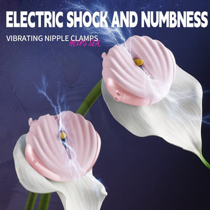 Roomfun Shell SM Electric Shock Nipple Clamp Vibration Massager With Remote Control