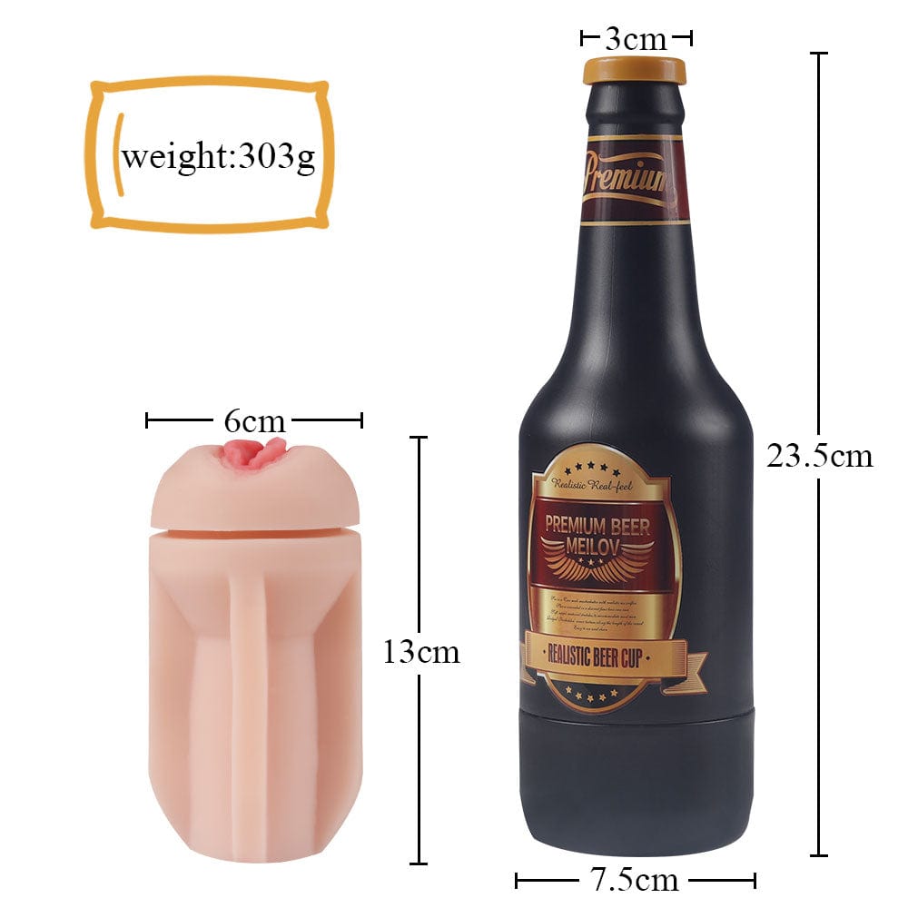 Masturbador masculino, juguete erótico, botella de cerveza portátil. 
